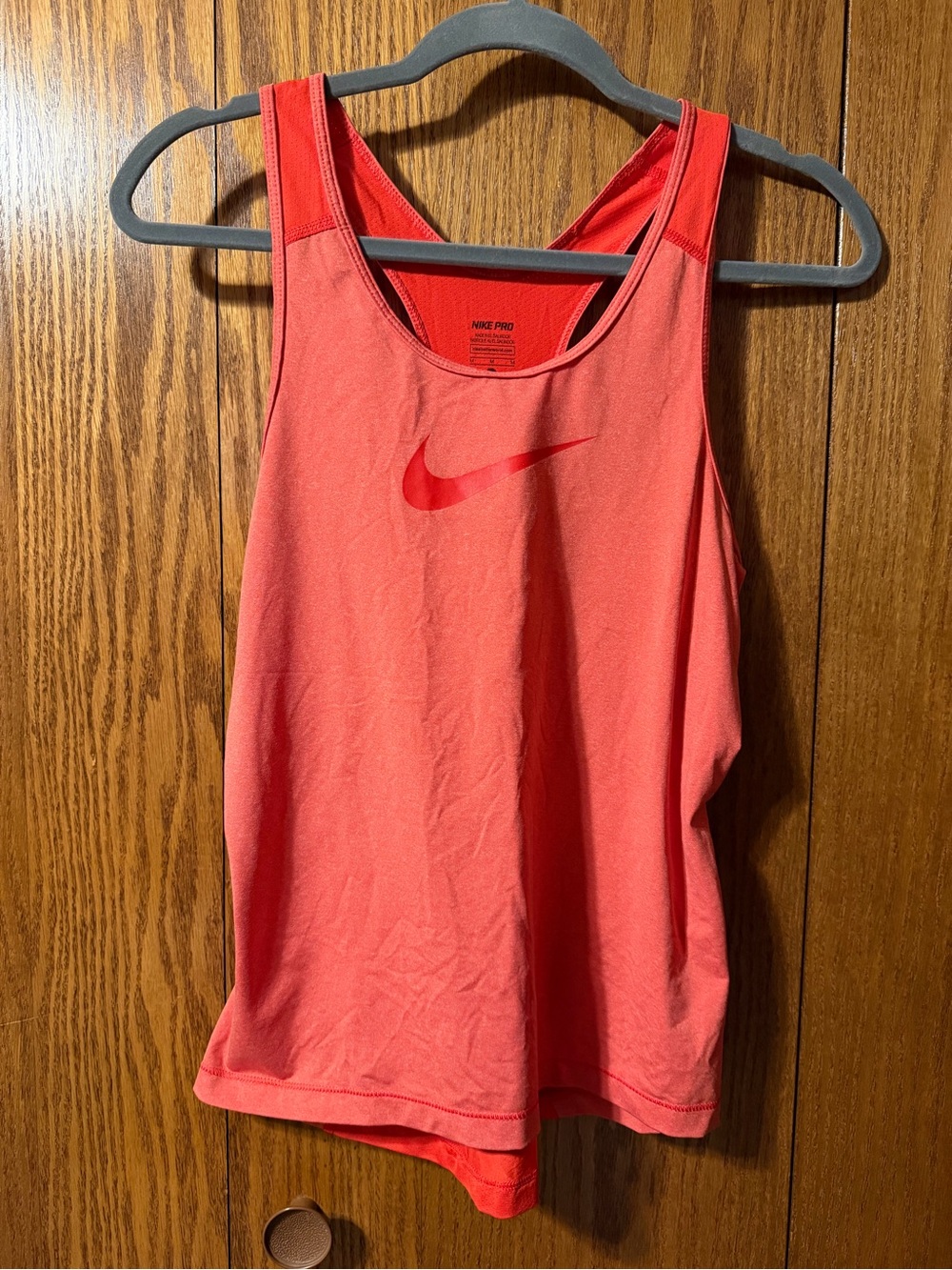 Nike Coral-Red Dri-FIT Racerback Tank Top